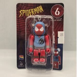 Authentic Medicom Marvel 2021 Scarlet Spider-Man Be@rbrick Keychain #6 (NIB)